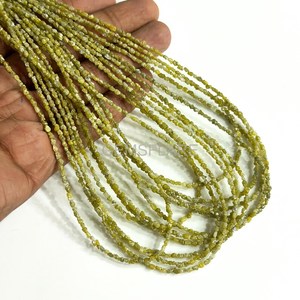 Cuentas de diamante amarillo natural, cuentas de diamante amarillo sin cortar de 2-3.5MM, cuentas de diamante en bruto, pepitas de diamante para la fabricación de joyas. - Product Image 3