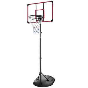 Portátil 7.5ft 9.2ft 32 pulgadas Sistema de aro de baloncesto para interiores y exteriores Soporte ajustable Tablero trasero Jóvenes Adultos Equipo de cancha de portería - Product Image 1