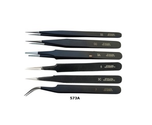 Pince à épiler ensemble de 6 outils de fabrication de bijoux enduits noirs utilisés pour l'outil de fabrication de bijoux vente entière prix chaud de haute qualité prix le plus bas - Product Image 2