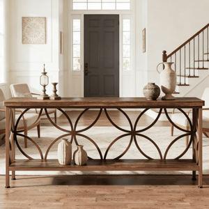 Moderna Consolle Lunga in Legno Massello per Casa, Appartamento e Hotel - Product Image 5