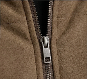 Gilet matelassé marron pour homme, sans manches, coupe ajustée, vêtement d'hiver, fermeture éclair, léger, chaud, élégant, décontracté, vêtement d'extérieur de qualité supérieure - Product Image 6