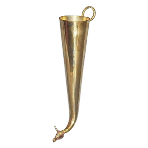 Corne traditionnelle Gaumukh Shringi pour la prière hindoue, instrument de culte pour le culte de Shiva, rituel de prière au temple, décoration religieuse, espace spirituel à domicile - Product Image 3