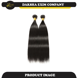 Trama de pelo Remy de onda recta sedosa de fábrica de India, estilo de templo indio blanqueado - Product Image 3