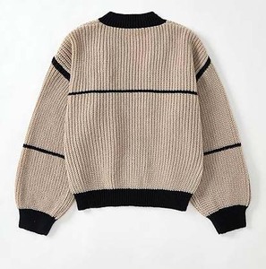 Sustainable Cotton Oversized Women Sweater Eco-friendly Knitted <b>Pullover</b> Breathable Autumn <b>Jumper</b> for Modern Ladies - Product Image 2