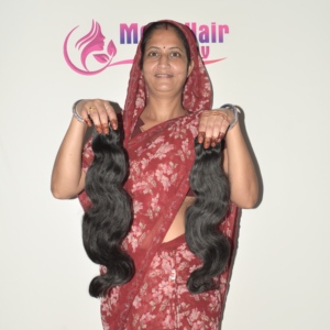 Extensiones de Cabello Humano Remy Indio de Onda Corporal de la Mejor Calidad, Corte Recto, Densas en las Puntas, Doble Trama a Máquina para un Acabado Impecable en Salón - Product Image 3
