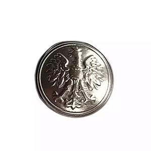 Botón polaco de alto rango con diseño de patrón 1928, metal blanco, diámetro 16 mm - Product Image 2