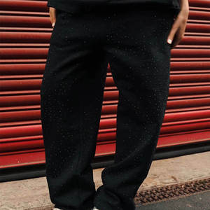 Pantalones Deportivos con Pedrería, Diseño Galaxy, Decorados con Cristales, Estilo Urbano, Personalizables, Joggers - Product Image 2