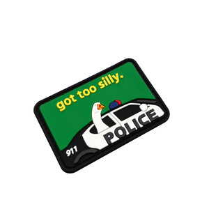 Parche de PVC con gancho y bucle Tactical Goose Got Too Silly para mochila, sombrero, chaleco, chaqueta, moda urbana, ropa informal y decoración - Product Image 4