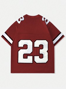 Camiseta Deportiva Retro de Fútbol Americano Estilo Y2K, Talla Grande, Transpirable, Cuello en V, Personalizable con Logotipo, Ropa Deportiva de Poliéster para Equipos - Product Image 2
