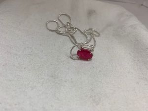 Oval Cut <b>Ruby</b> <b>Necklace</b> German Silver Children's Jewelry For Women Gemstone Handmade Jewelry A High Quality Best Price - Product Image 6