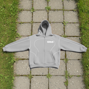 Custom French Terry Sweatshirt Men's Reflective <b>Strip</b> Hoodie Custom O-Neck Collar Fleece Autumn Hip Hop Sweatshirt - Product Image 1