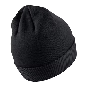 Custom Fashion Acrylic Cuffed Breathable <b>Waterproof</b> Unisex Winter Beach <b>Beanie</b> with 3D Embroidery Leather Patch - Product Image 2