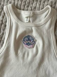 Top en perles fait main de haute qualité, camisole de soirée luxueuse pour femme à prix avantageux - Product Image 3