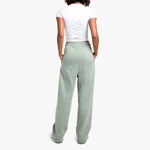 Women's <b>Light</b> Green Fleece Sweatpants Straight Loose Fit Drawstring Waist Casual Full Length Pants Autumn Style <b>Trousers</b> - Product Image 2