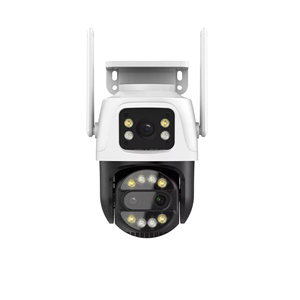 Smart 6MP Dual Lens Outdoor <strong>WiFi</strong> PTZ <strong>Camera</strong> CMOS Cloud Memory Card Two-Way Audio Built-In Mic Human Detection Night Vision - Product Image 1