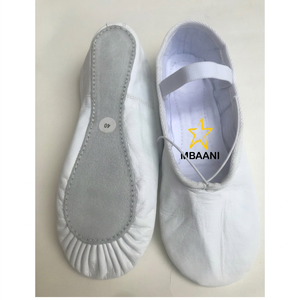 Zapatos de Ballet Suaves MBAANI, Parte Superior de Cuero Genuino, Calzado Plano para Entrenamiento de Danza, Talla 12 para Niñas - Product Image 5