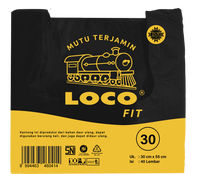 LOCO Fit Zwarte T-Shirt Tas 30x55cm - Duurzame Vest Draagtas voor Supermarkt & Boodschappen
