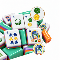 Jeu de Mahjong Palm Resort de 160 tuiles avec faces gravées et dos assorti pour la vente en gros, les cadeaux, la vente au détail et l'approvisionnement en détail