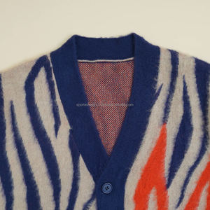 Cárdigan de manga larga para hombre al por mayor, suéteres, diseño Vintage a rayas, transpirable, botones UNISEX, ropa de invierno - Product Image 2