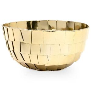 Frutero de Aluminio Pulido Estilo Americano Vintage Ecológico de Latón Antiguo para Sopa, Pasta, Vajilla y Ensaladas METAL WAVE 0.4kg - Product Image 4
