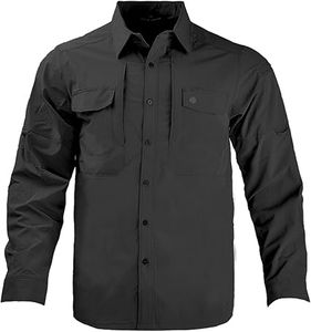 Camisa Táctica Clásica Personalizada con Botones, Transpirable, de Manga Larga, en Tejido Piqué para Hombre - Product Image 5