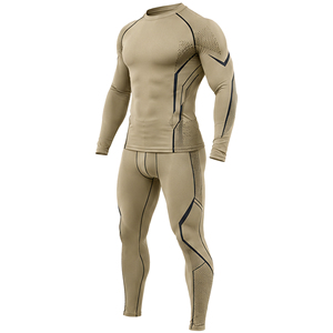 Conjunto Deportivo de Compresión para Hombre, de Secado Rápido, Manga Larga, Pantalones y Camiseta, Transpirable, Elástico, para Gimnasio y Entrenamiento - Product Image 5