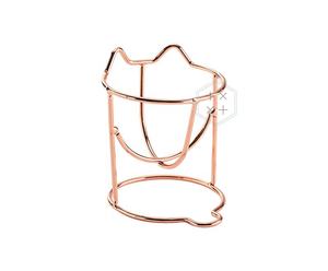 Support de rangement portable en métal doré et or rose pour poudres et éponges de maquillage, idéal pour les boutiques - Product Image 4