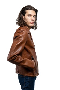 2023 Autumn/Winter New Brown Bomber Wool and Fabric Motorcycle <b>Faux</b> <b>Leather</b> <b>Jacket</b> for Men Fashionable New <b>Leather</b> Clothes - Product Image 3