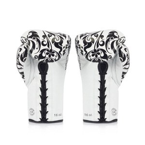 Guantes de Boxeo Negros Fairtex de Alta Calidad, 100% Cuero Genuino, Hechos a Medida, Agarre Antideslizante, Modelo Glory - Product Image 6