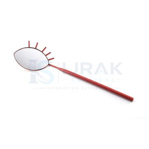Handheld Inspection <b>Mirror</b> 3X Magnifying Chrome Finish Single Side Red Handle - Product Image 1