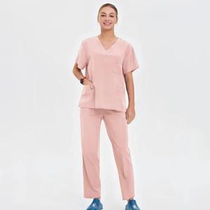 Uniformes Médicos con Bolsillo, Uniformes Médicos de Manga Corta al por Mayor, Uniformes Médicos Unisex con Cuello Redondo - Product Image 1