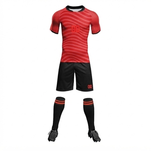Ensemble de maillots de football unisexe orange à sublimation intégrale, col rond, manches courtes, en polyester respirant, coupe classique, pour tous - Product Image 3