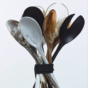 Ensemble de service à salade fait main, écologique, compatible lave-vaisselle, ustensiles à salade pour la maison et la cuisine, fabriqué en Inde - Product Image 1