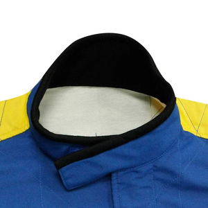 Traje de Carreras Ignífugo Azul de Manga Larga con Estampado de Llamas Amarillas para Hombre, Ropa de Carreras de Motos y Automóviles para Adultos - Product Image 5