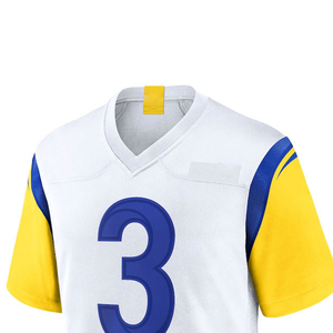 Camiseta de fútbol americano personalizada al por mayor, totalmente impresa, de alta calidad, sublimada, de malla, para ropa deportiva. - Product Image 4