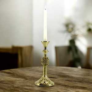 Luster Aluminum Handmade Eco-Friendly Durable Candlestick <b>Holder</b> with <b>Bow</b> Design for Religious Activities - Product Image 6