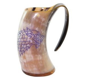 Customized Hand Carved Buffalo Horn Beer Mug For Party Event Trendy Vintage Viking Mug Retro Tankard <b>Drinkware</b> Cup Bar <b>Accessory</b> - Product Image 5