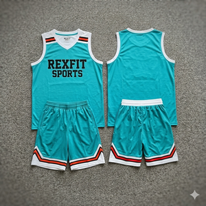 Ensemble d'uniformes de basketball personnalisés REXFIT SPORTS pour adultes, légers, 100 % polyester, séchage rapide, respirants, vêtements de sport d'équipe OEM - Product Image 1
