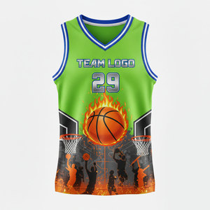 Maillot de basket personnalisé vert citron sublimé Cyber Fire avec jantes de basket flamboyantes et motif circuit imprimé - Product Image 1