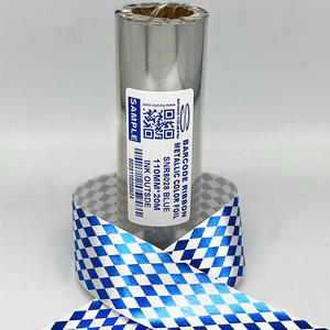 Cinta de Resina de Transferencia Térmica Azul Metálico Brillante de Tamaño Personalizado con Logotipo DIY, Compatible con Impresora de Etiquetas, para Festivales de Lujo, 110*300 - Product Image 5