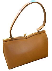 Bolso de Mano Royaa Vintage de Cuero Genuino Color Bronceado con Asa Superior en Forma de Sillín y Detalle de Lazo, Absolutamente Exquisito, de Lujo, Casual para Mujer - Product Image 3