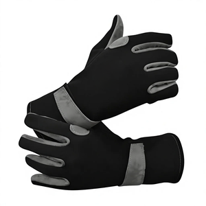 Gants de course en cuir unisexes à doigts entiers avec grip antidérapant et fermeture à cordon pour activités de plein air, résistants à l'usure en hiver - Product Image 2