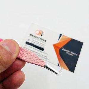 Pince à épiler en acier durable, design cœur, pour cils, volume, avec impression de logo personnalisé, collection de Noël - Product Image 4