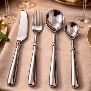 Service de vaisselle pour banquet, ensemble de couverts pour traiteur, ustensiles de restaurant haut de gamme, couverts pour la présentation de table lors d'événements, ensemble de vaisselle pour dîner de fête - Product Image 5