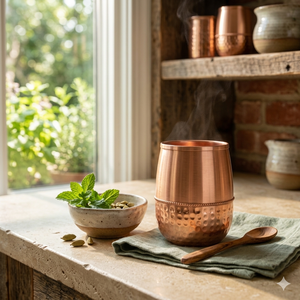 Luxury Hammered Copper Tumbler, Premium Handmade Water Glass for Hotels & Spas, Elegant Metallic <b>Drinkware</b>, Wholesale Supply - Product Image 3