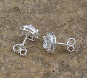 Pendientes Minimalistas Pequeños de Plata de Ley 925 con Circonita Cúbica, Pendientes de Boda de Lujo, Simples y Delicados, Geométricos, para Múltiples Perforaciones - Product Image 6