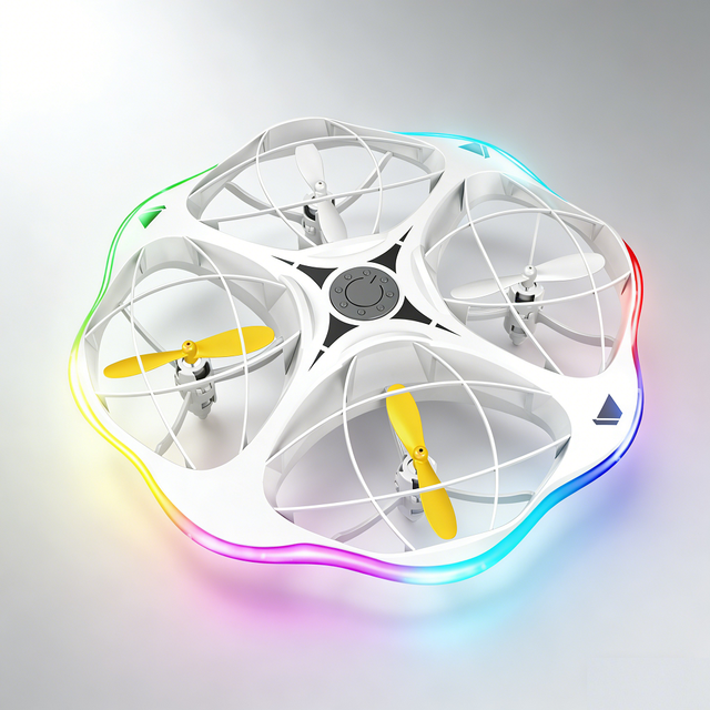 LED Flying Saucer Rc Drones with Remote Control Obstacle avoidance for Kids Creative Play and Outdoor Toy Entertainment