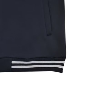 Blouson de baseball uni bleu marine en molleton respirant 100 % coton de haute qualité pour homme, style urbain, idéal pour l'été - Product Image 4