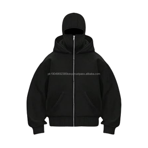 เสื้อฮู้ดสตรีทแวร์ผ้าฟลีซ 450 แกรม ซิปเต็มตัว สไตล์ฮิปฮอป แบบสองชั้น หนานุ่ม ทรงโอเวอร์ไซส์ พร้อมฮู้ดคลุมหน้า สำหรับผู้ชาย - Product Image 1