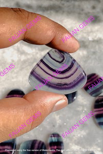 Pierre précieuse naturelle Fluorite Arc-en-ciel Certifiée IGI Haute Qualité Cabochon Taillé Arc-en-ciel Vente en Gros pour Fabrication de Bijoux FAIJAN GEMS - Product Image 2